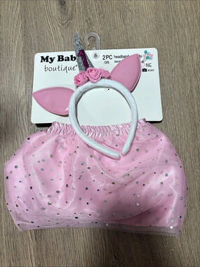 My Baby boutique My 1st Birthday Pink Unicorn Tiara & Tutu Set Pink Unicorn Tutu